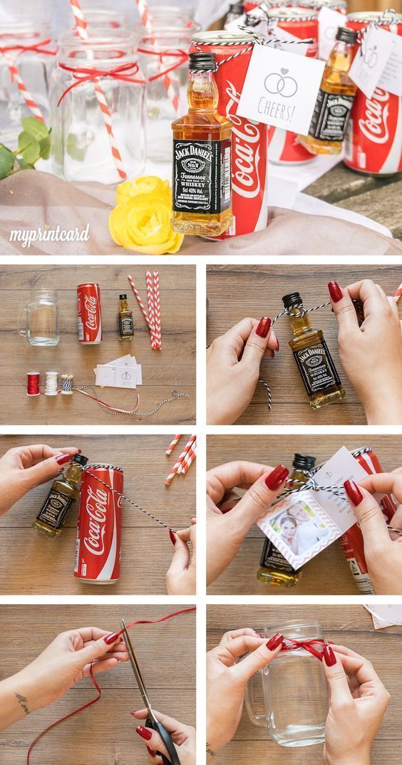 Como fazer pote com bebidas para presentear namorado
