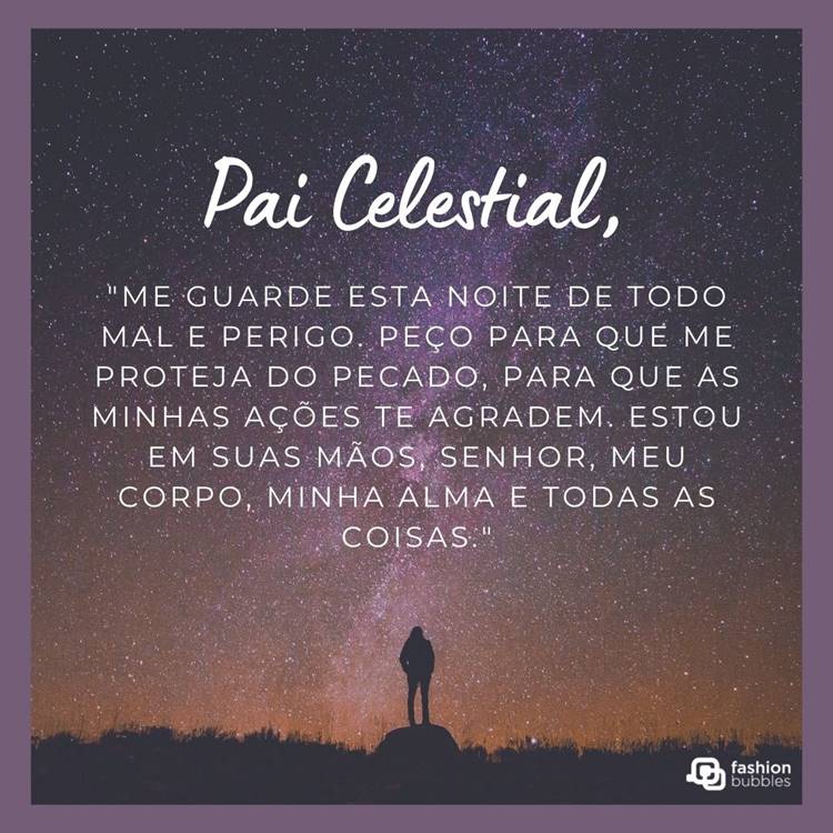 Foto de oração para fazer de noite.