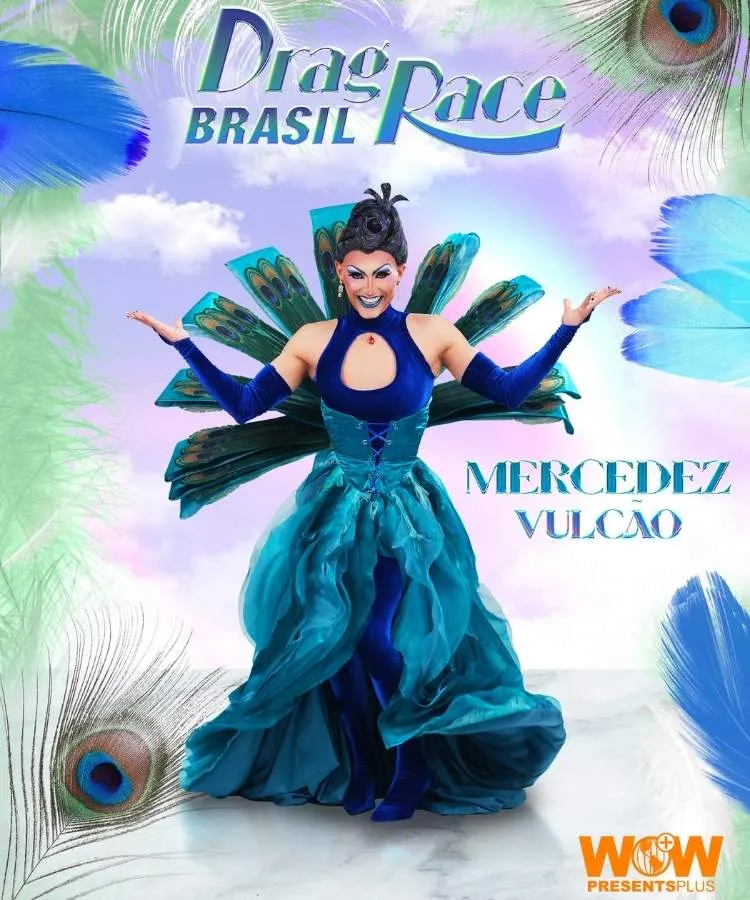 Foto de Mercedez Vulcão, uma das participantes da 2ª temporada de Drag Race Brasil