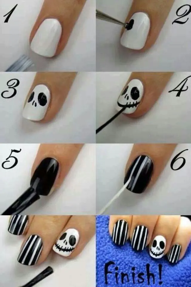 unhas decoradas de halloween