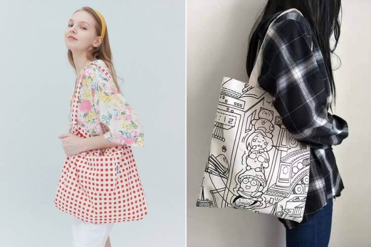 como usar ecobag no dia a dia? mix de estampas como usar ecobag no dia a dia