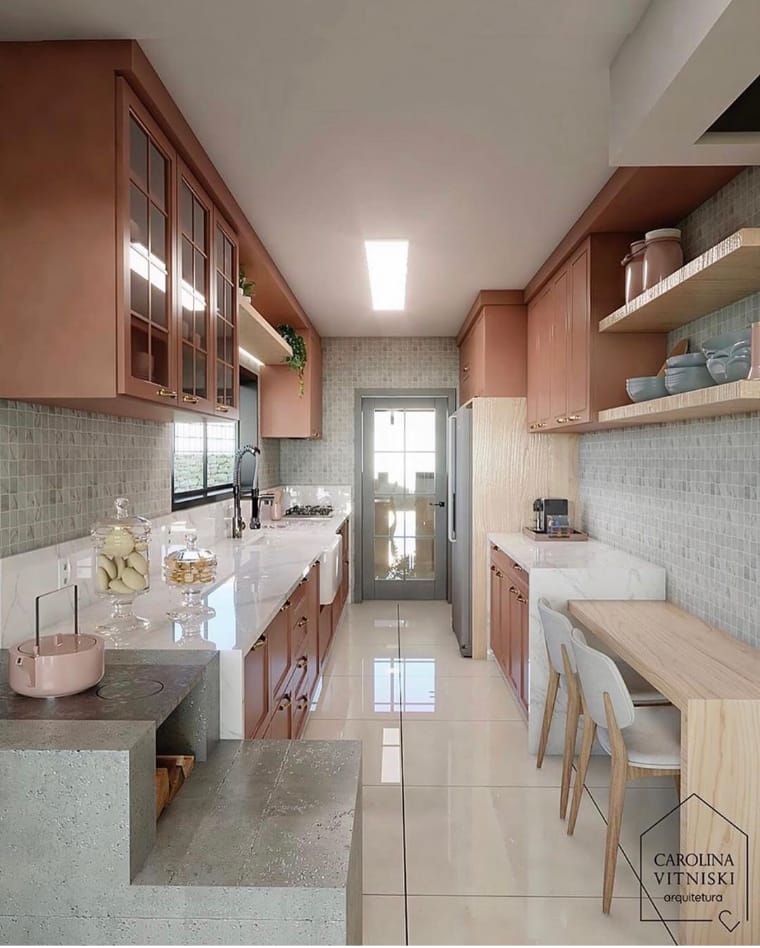 Cozinha de casa pequena