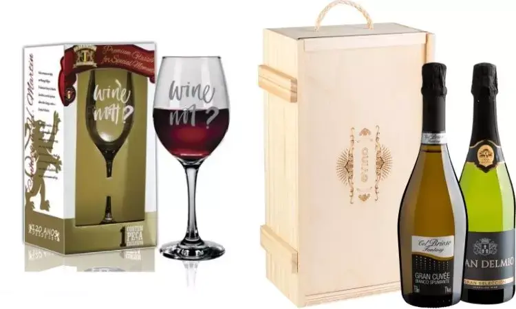 Duas opções de presente amigo secreto chefe vinho