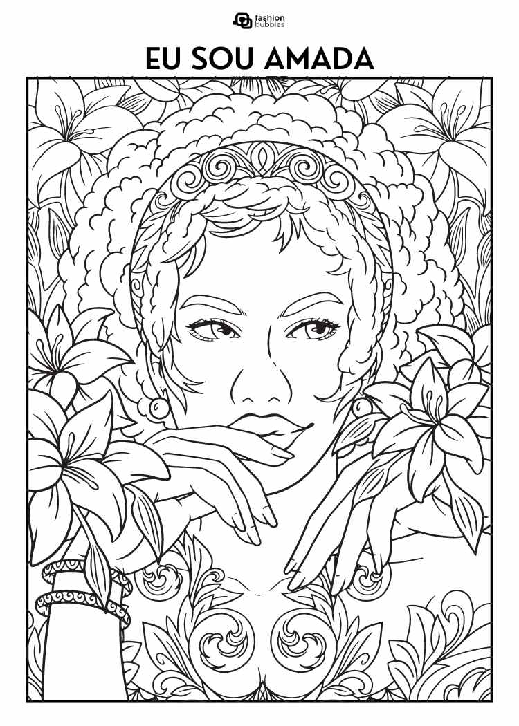 Desenho de mulher para colorir