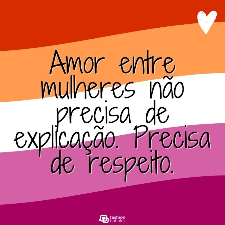 Cartão virtual com mensagem de feliz Dia Nacional da Visibilidade Lésbica