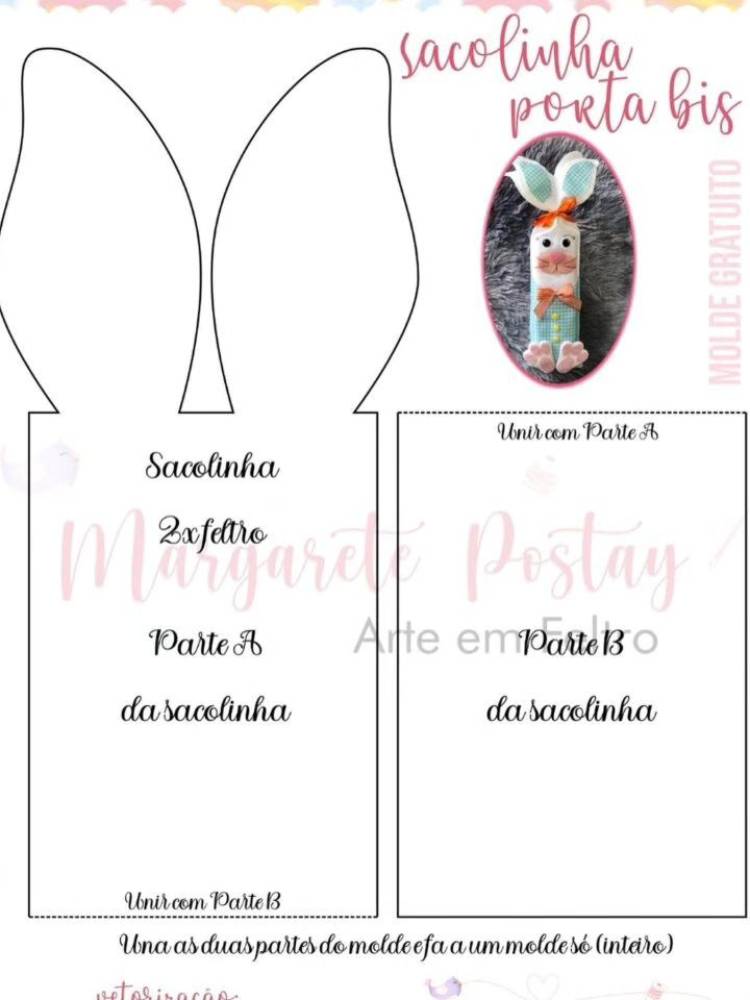 Molde sacolinha para Bis