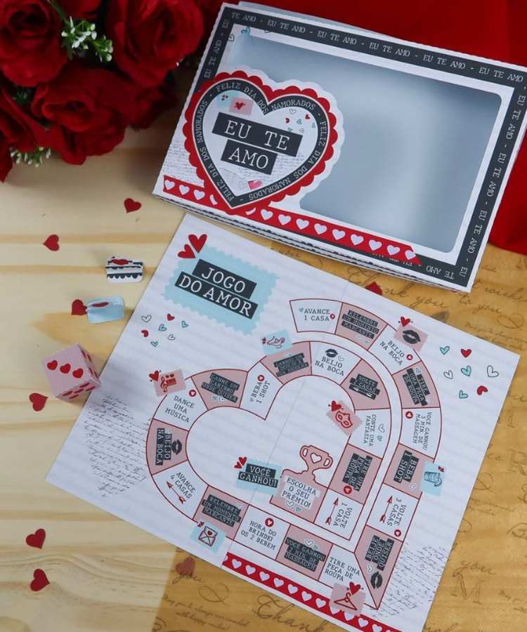 Tabuleiro do amor personalizado,