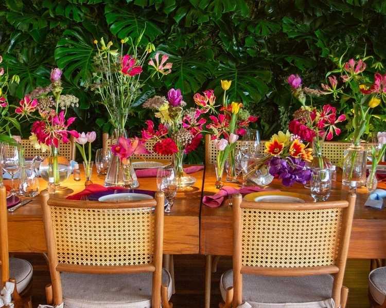 Foto da decoração da festa de casamento de Lu Tranchesi.