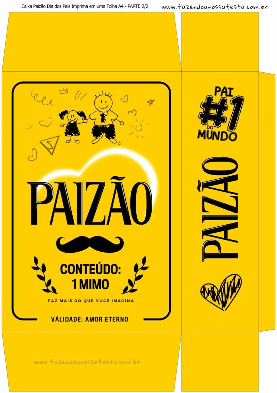 Caixa Maizena do Paizão - Muito inesperada essa caixa personalizada de Maizena para o dia dos pais