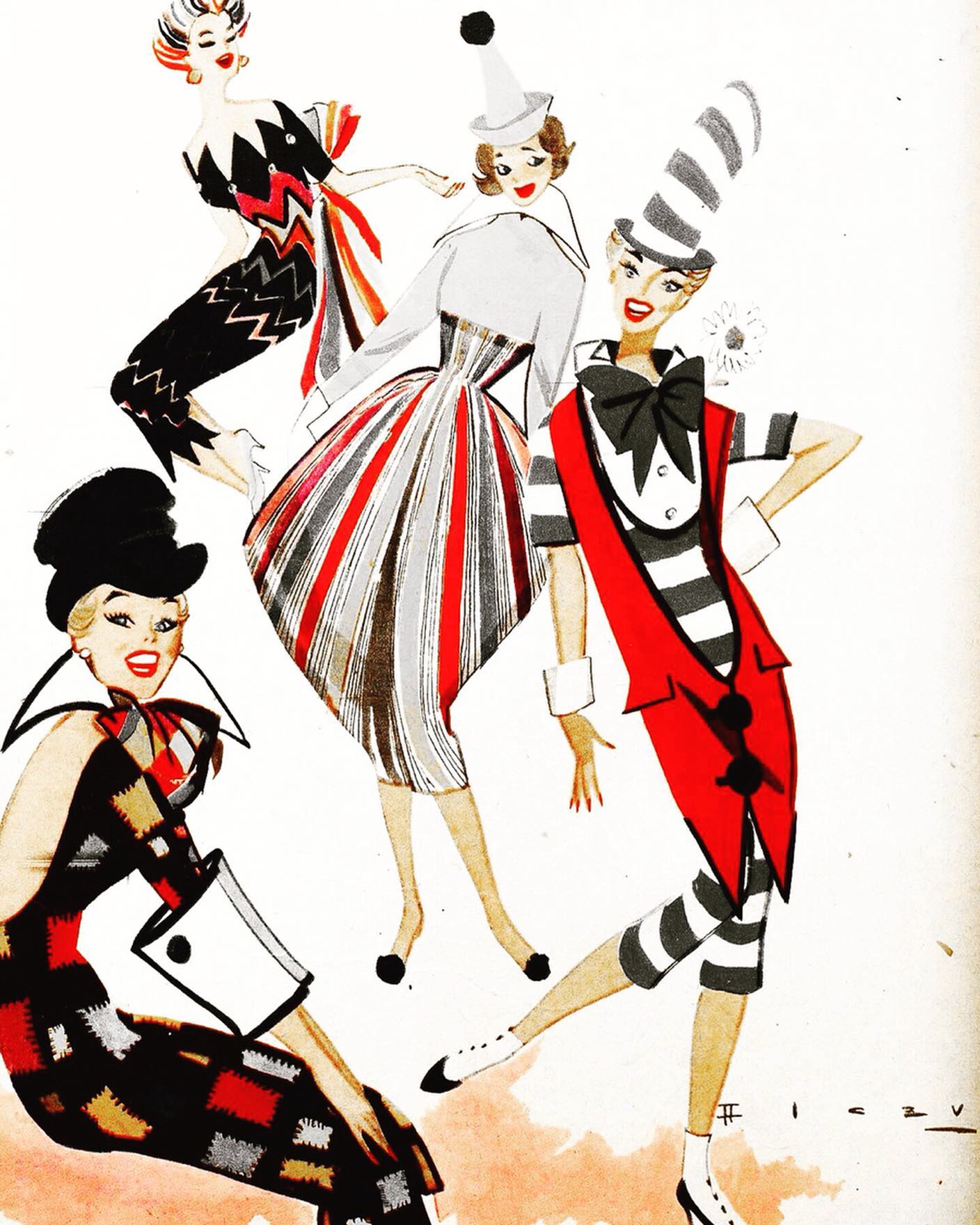"As Garotas" com roupas de carnaval.
