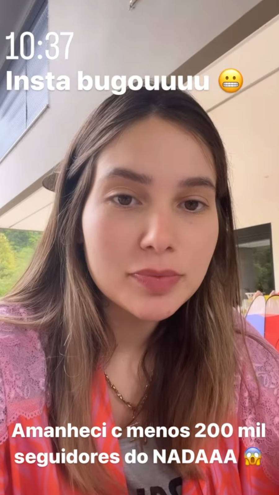 Foto de Virgínia fonseca relatando a perda dos seguidores