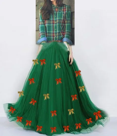 Look de festa junina com saia de tule colorida (4)