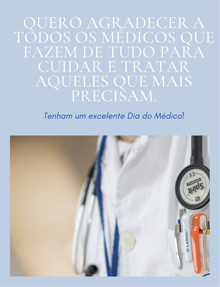 Agradecimento aos médicos