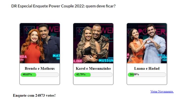 Quem sai Power Couple DR Especial