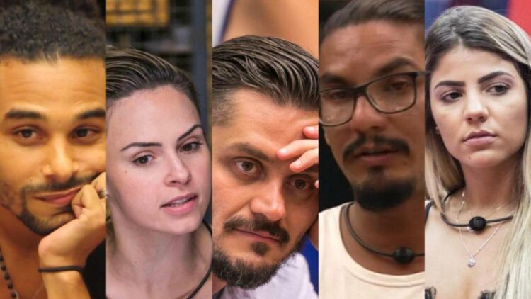 Montagem com foto de alguns participantes expulsos, como Daniel, Ana Paula, Marcos, Vanderson e Hariany
