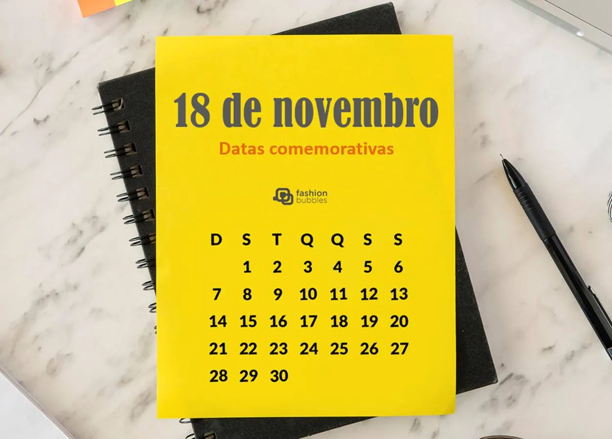 Foto de calendário com destaque para o dia 18 de novembro.