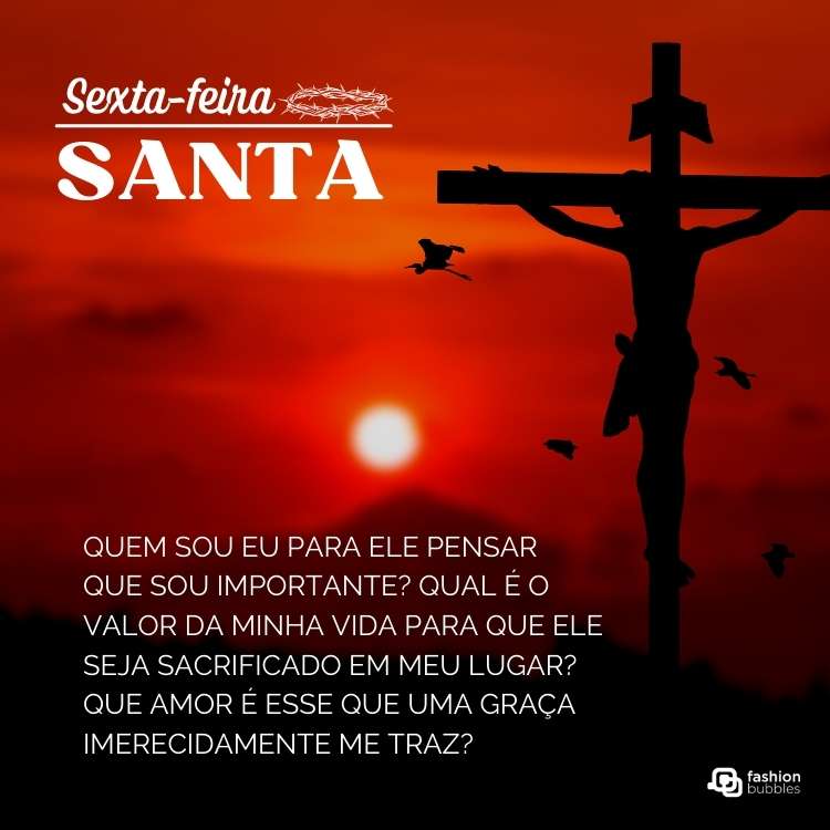 Foto com frase sobre a data comemorativa religiosa.