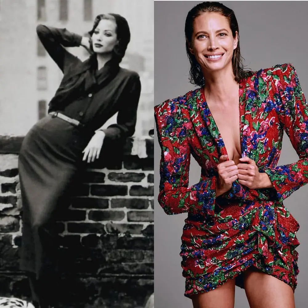Christy Turlington antes e depois.