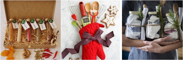três kits de presente para cozinha