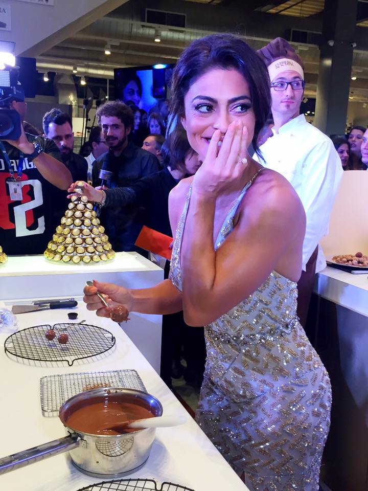 Juliana paez no evento da Ferrero Rocher