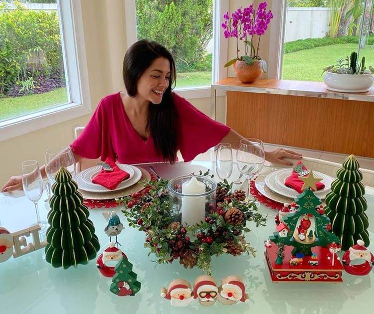 Decoração de Natal de Thais Fersoza, esposa de Michel Teló. Foto de Thais Fersoza.