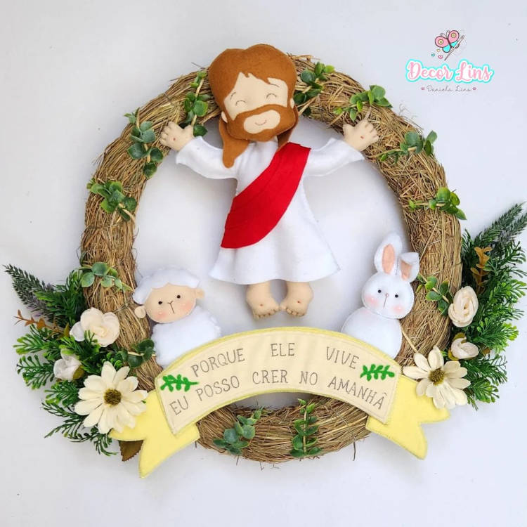 Guirlanda com Jesus.