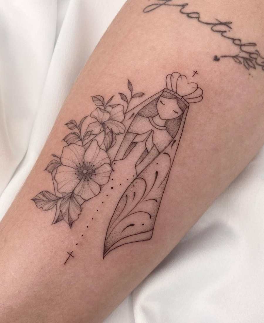 Foto de tattoo de Nossa Senhora de Aparecida.