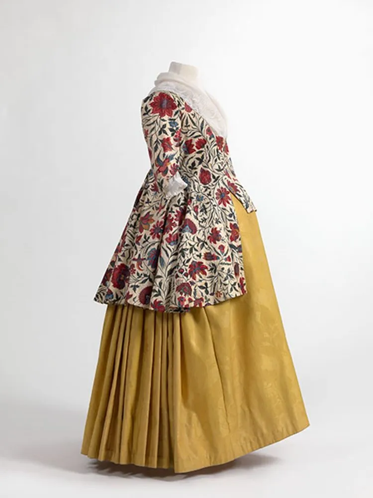 Vestido antigo com estampa de chita/chintzy