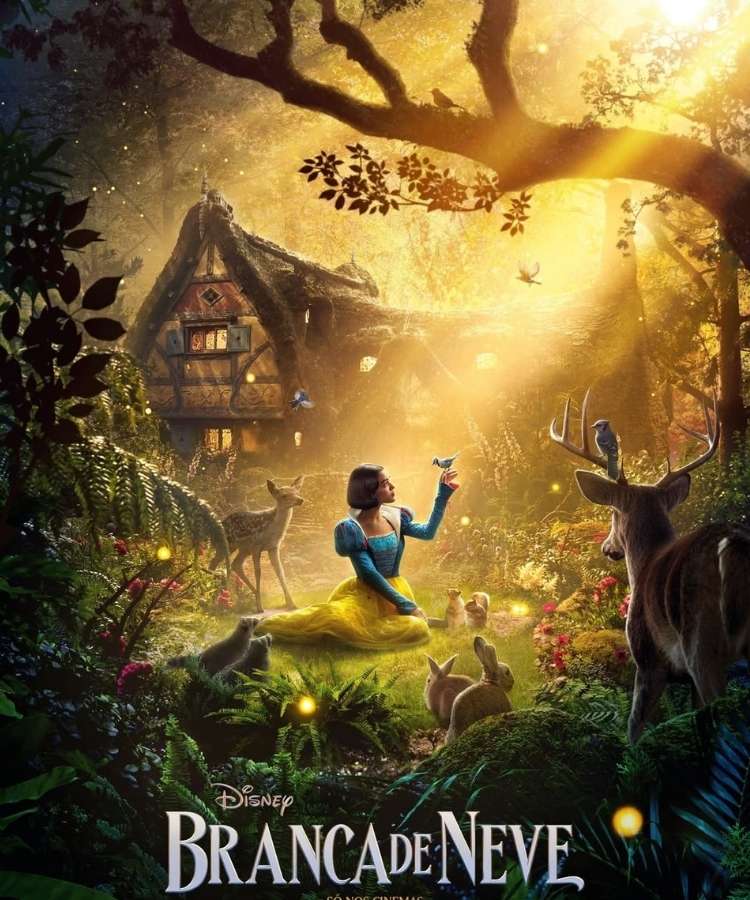Foto do poster do live action de Branca de Neve com Rachel Zegler