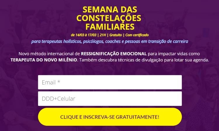 inscrição na Semana das COnstelações Familiares
