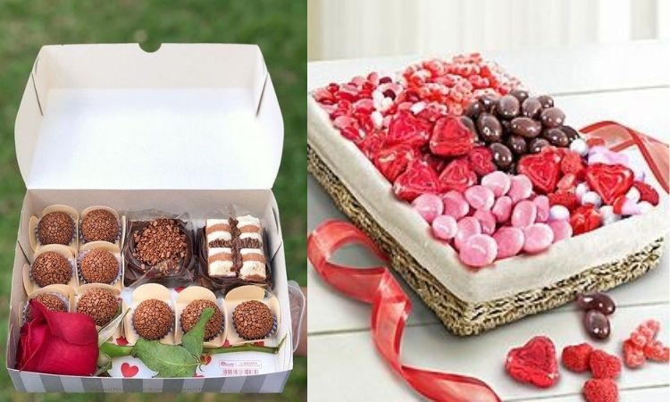 caixas de chocolates para o Dia dos Namorados 