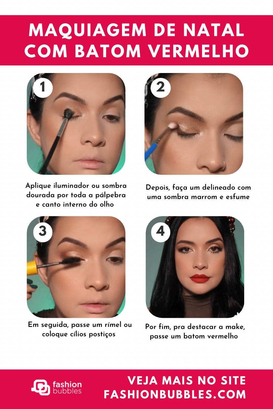 Passo a passo de maquiagem para o Natal