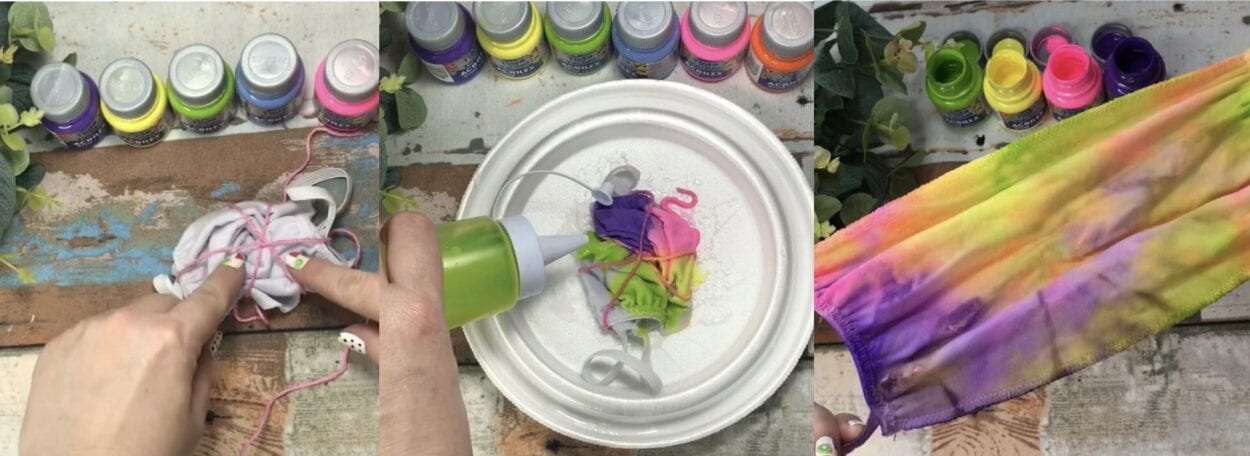 Passo a passo máscara tie dye