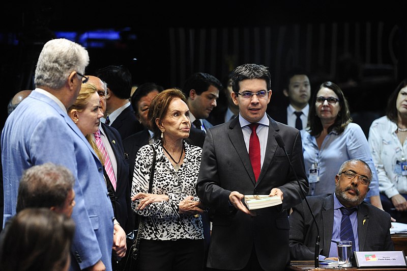 Maria Thereza Goulart em um plenário do Senado Federal durante sessão deliberativa extraordinária, 2016.