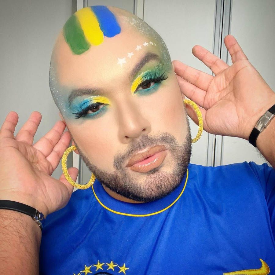 Foto de maquiagem para copa masculina