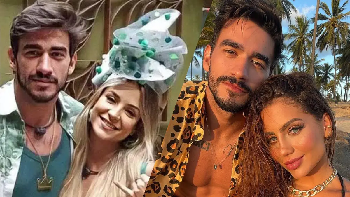 Enquanto no BBB 21, Guilherme Napolitano se envolveu com Gabi Martins, após saída ele engatou romance com Catherine Bascoy (montagem: Fashion Bubbles)