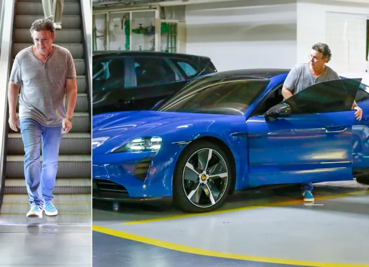 Boninho e sua Porsche 911 azul