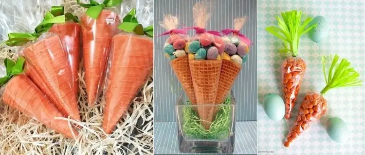 lembrancinhas de Páscoa em formato de cenoura