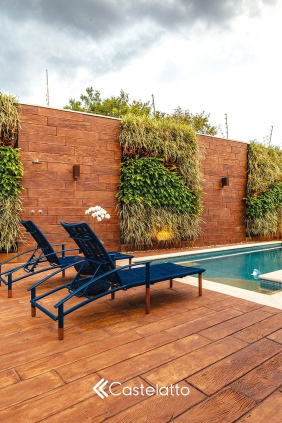 Muro com jardim vertical