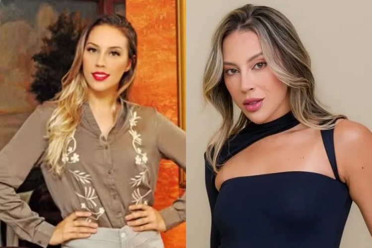 Foto de antes e depois da Renata do BBB 25