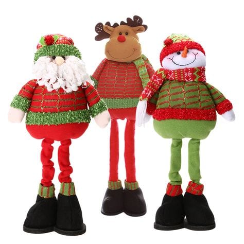 Enfeites de papai Noel, boneco de neve e rena