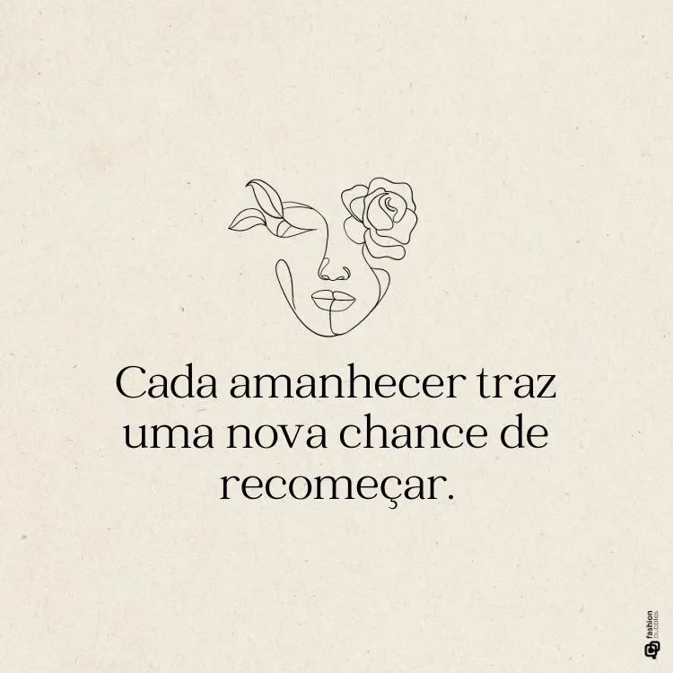 Frase para refletir escrita em fundo bege