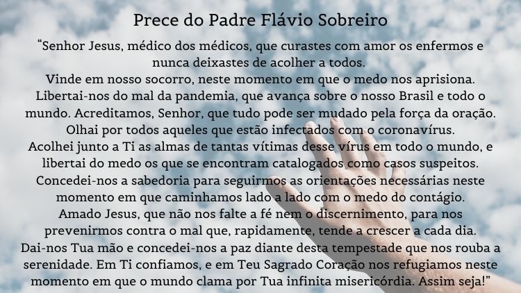 orações para saúde contra coronavírus
