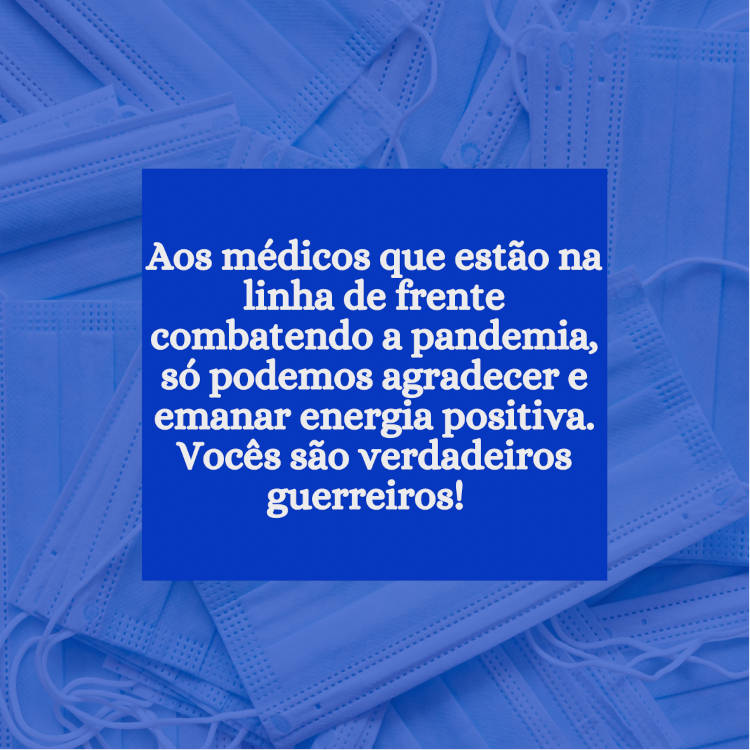 Frase de médicos na pandemia