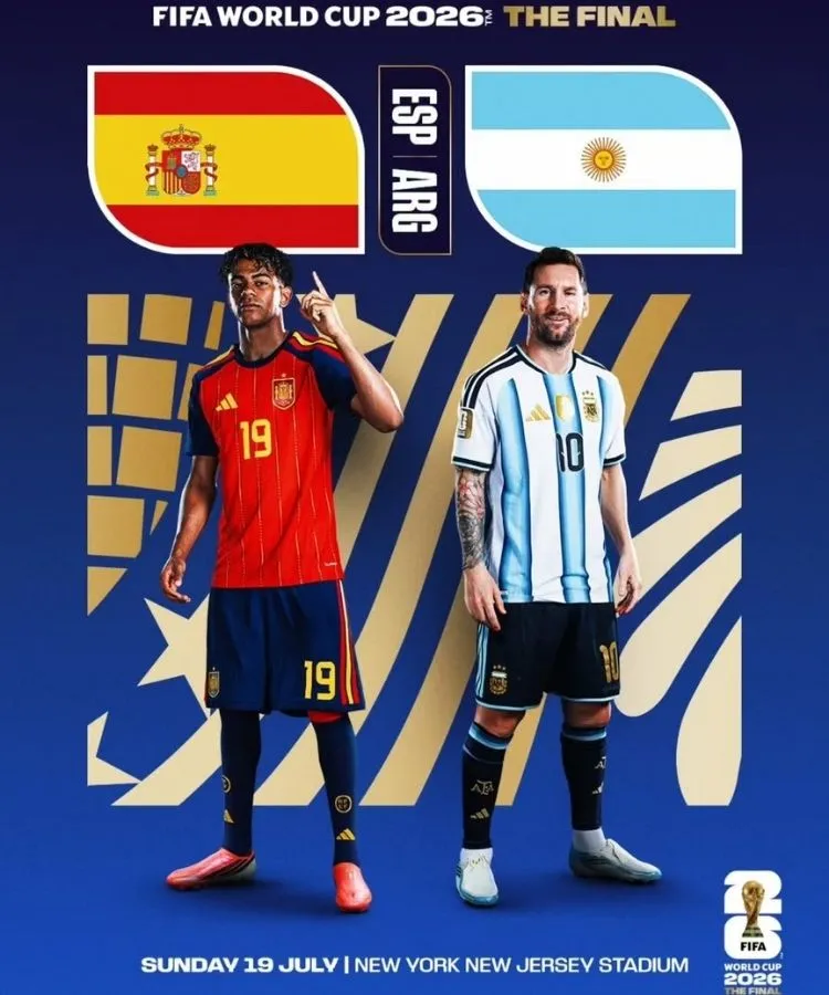 Foto de Lamine Yamal e Lionel Messi para a final da Copa do Mundo 2026
