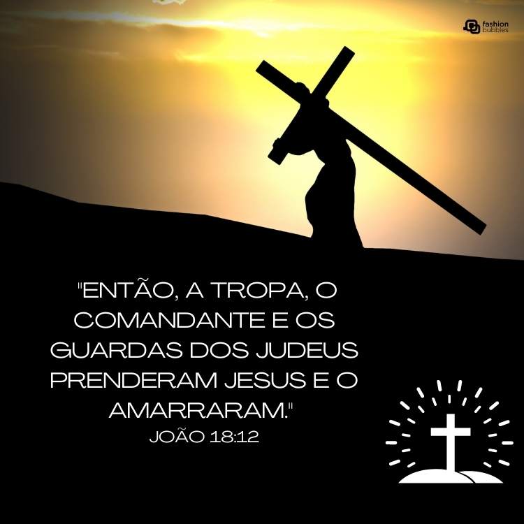 Foto com frase sobre a Sexta-feira Santa.