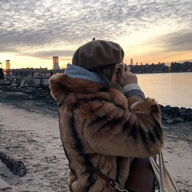 Fotografias de inverno no pôr do sol