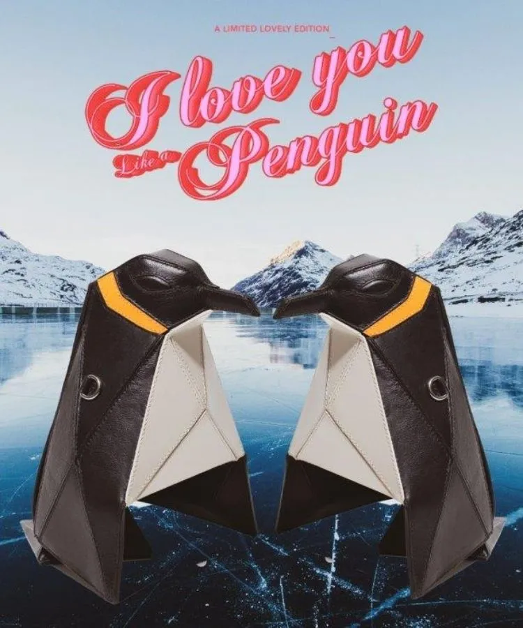 Bolsa em formato de pinguim da Ryzí