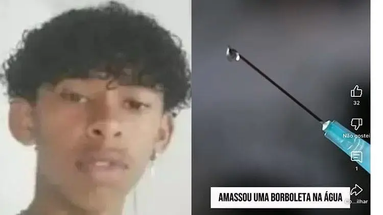 Davi Nunes Moreira tinha 14 anos e morreu após amassar uma borboleta, misturar com água e injetar na perna.