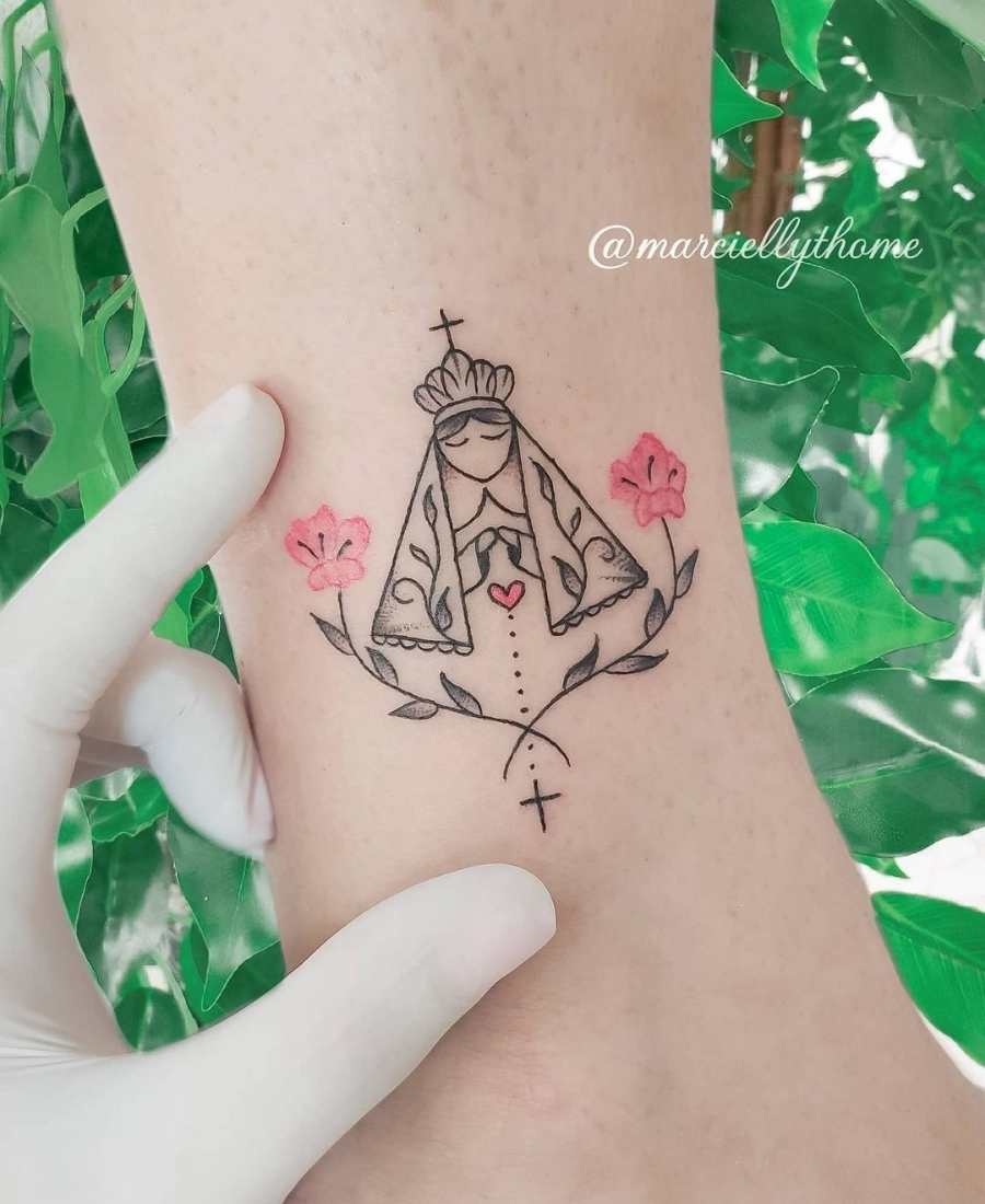 Foto de tattoo de Nossa Senhora de Aparecida.